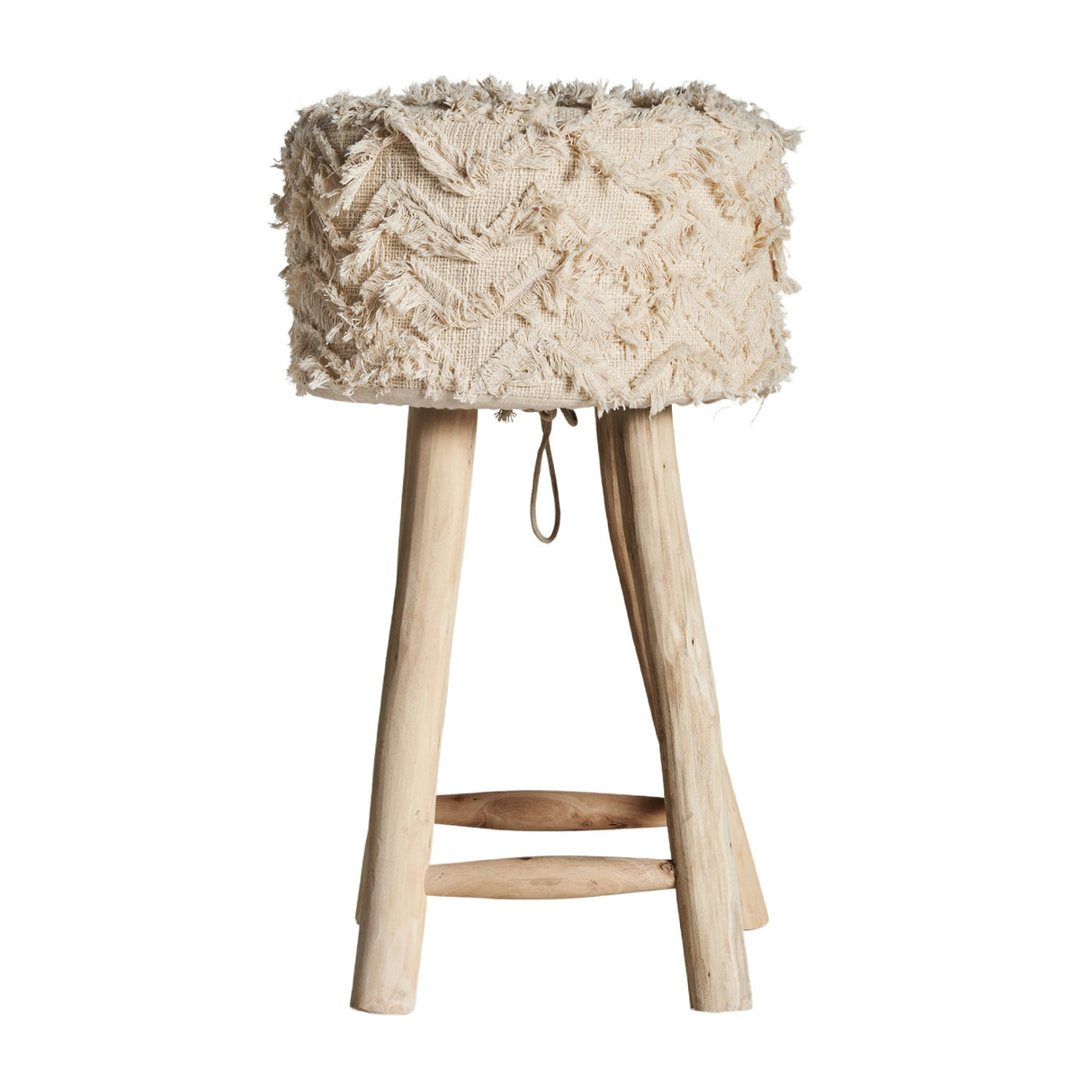   Handcrafted Boho-Style Accent Stool | Oroa.com