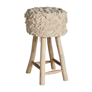   Handcrafted Boho-Style Accent Stool | Oroa.com