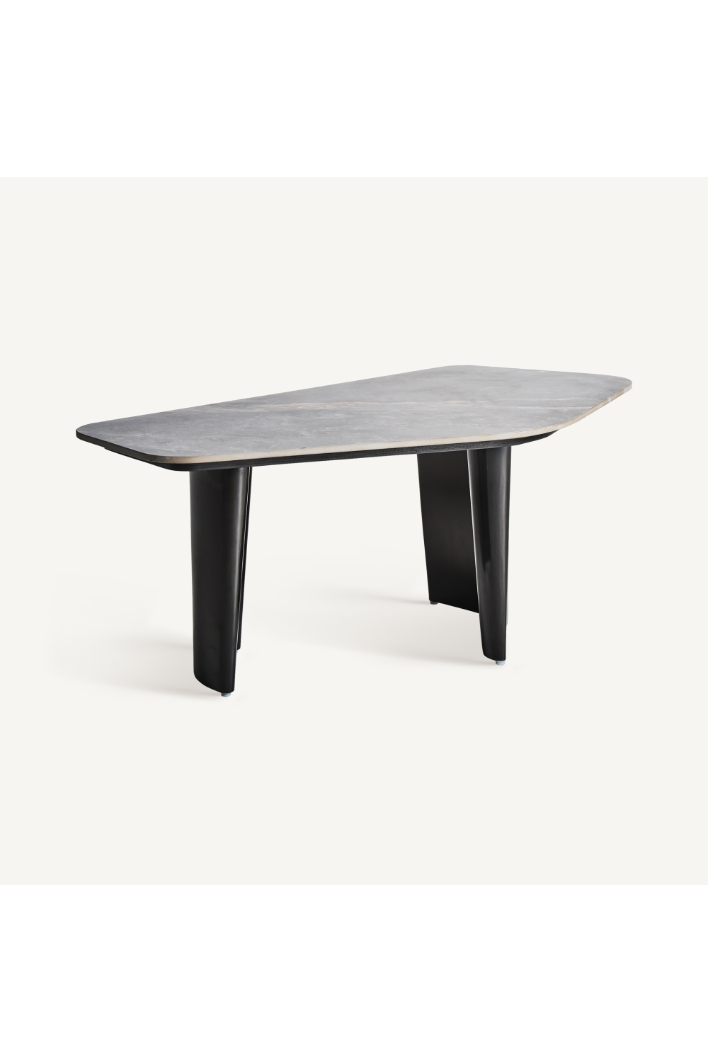 Gray Marble Asymmetrical Coffee Table | Vical Home Kalvatn | Oroa.com