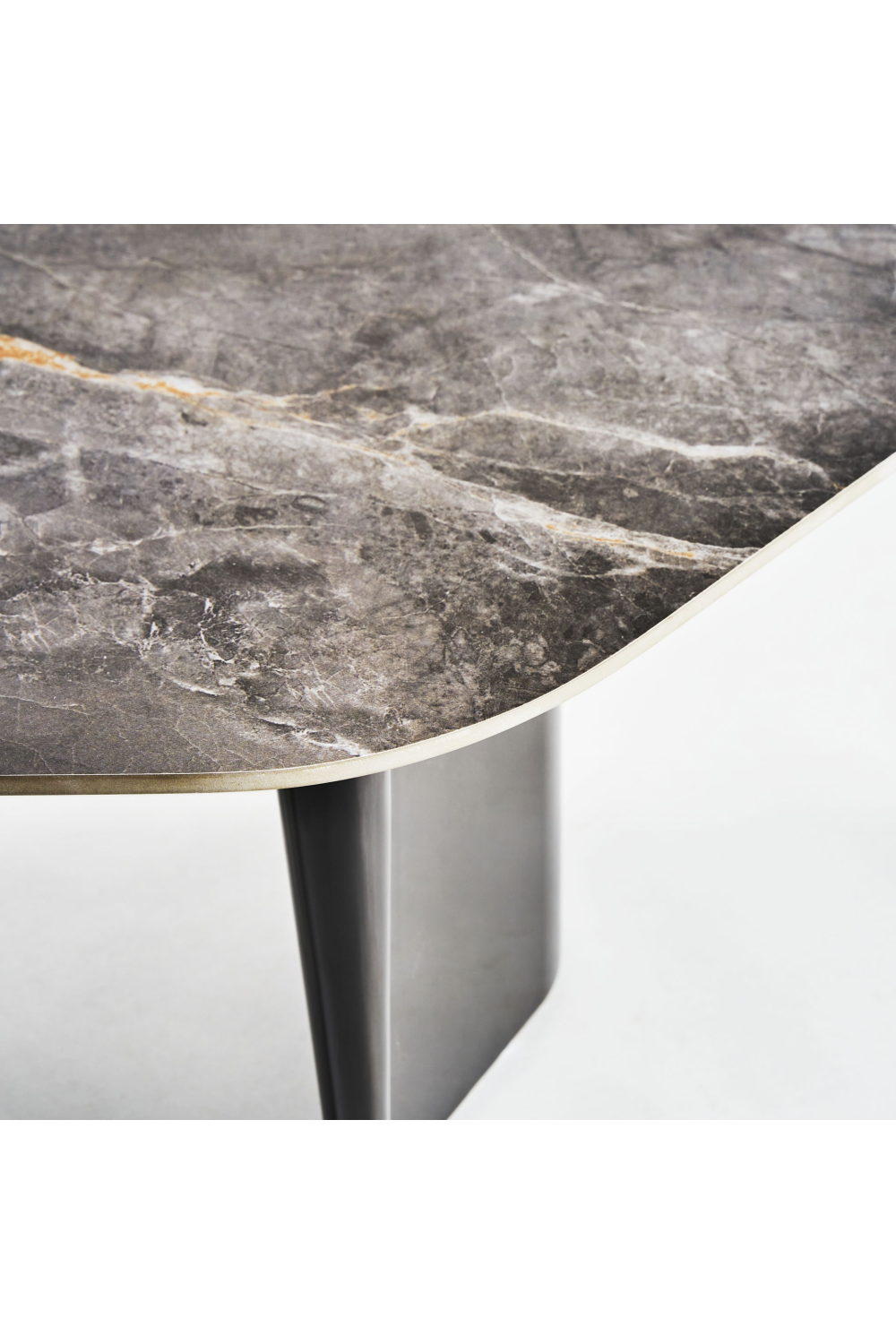 Gray Marble Asymmetrical Coffee Table | Vical Home Kalvatn | Oroa.com