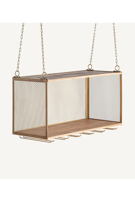 Gold Hanging Wine Rack | Vical Home Alleghe | Oroa.com