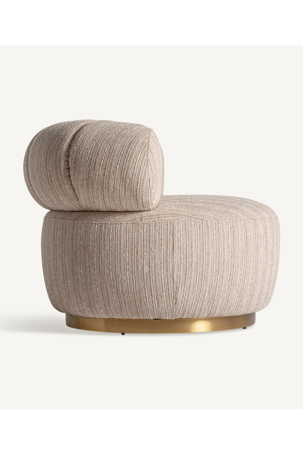 Beige Bouclé Round Armchair | Vical Home Hosfos | Oroatrade.com