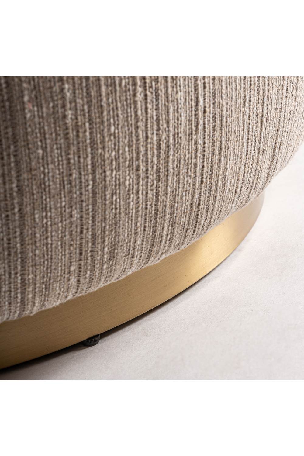 Beige Bouclé Round Armchair | Vical Home Hosfos | Oroatrade.com