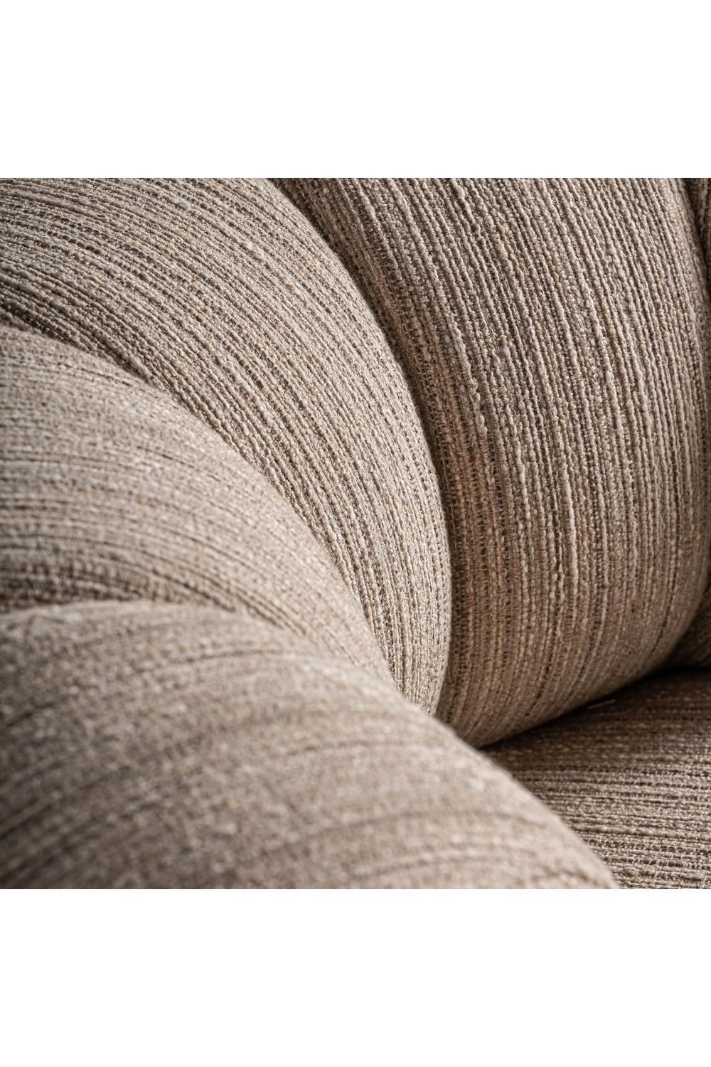 Beige Bouclé Round Armchair | Vical Home Hosfos | Oroatrade.com