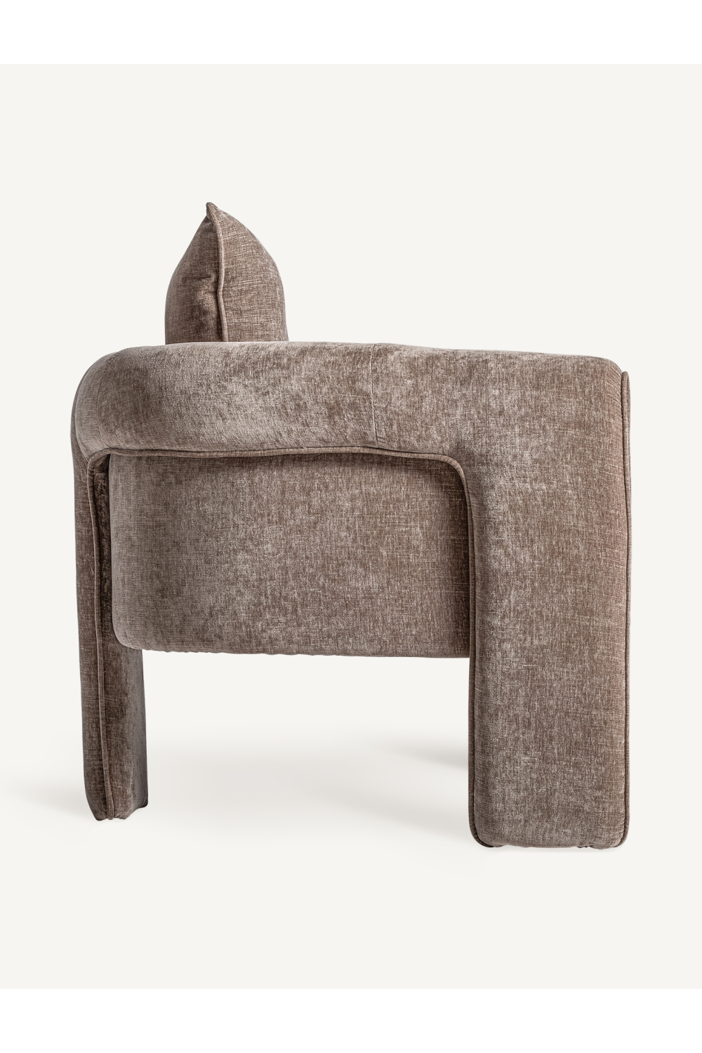 Taupe Upholstered 3-Legged Armchair | Vical Home Karka | Oroatrade.com