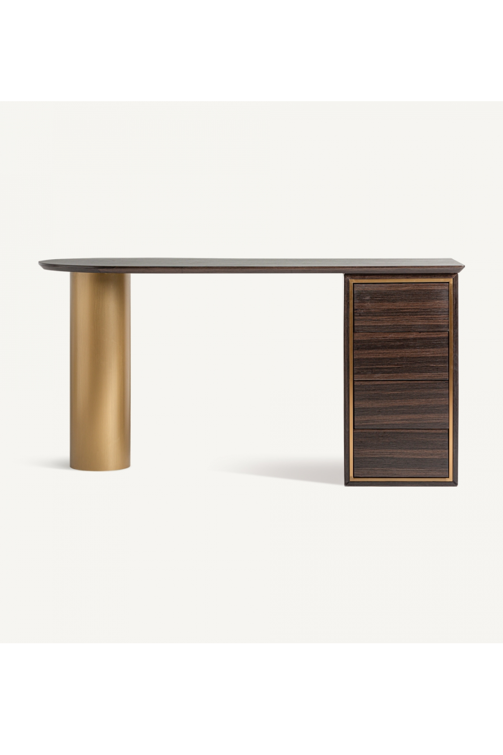 Gold Accent Pine Desk | Vical Home Cheb | Oroa.com