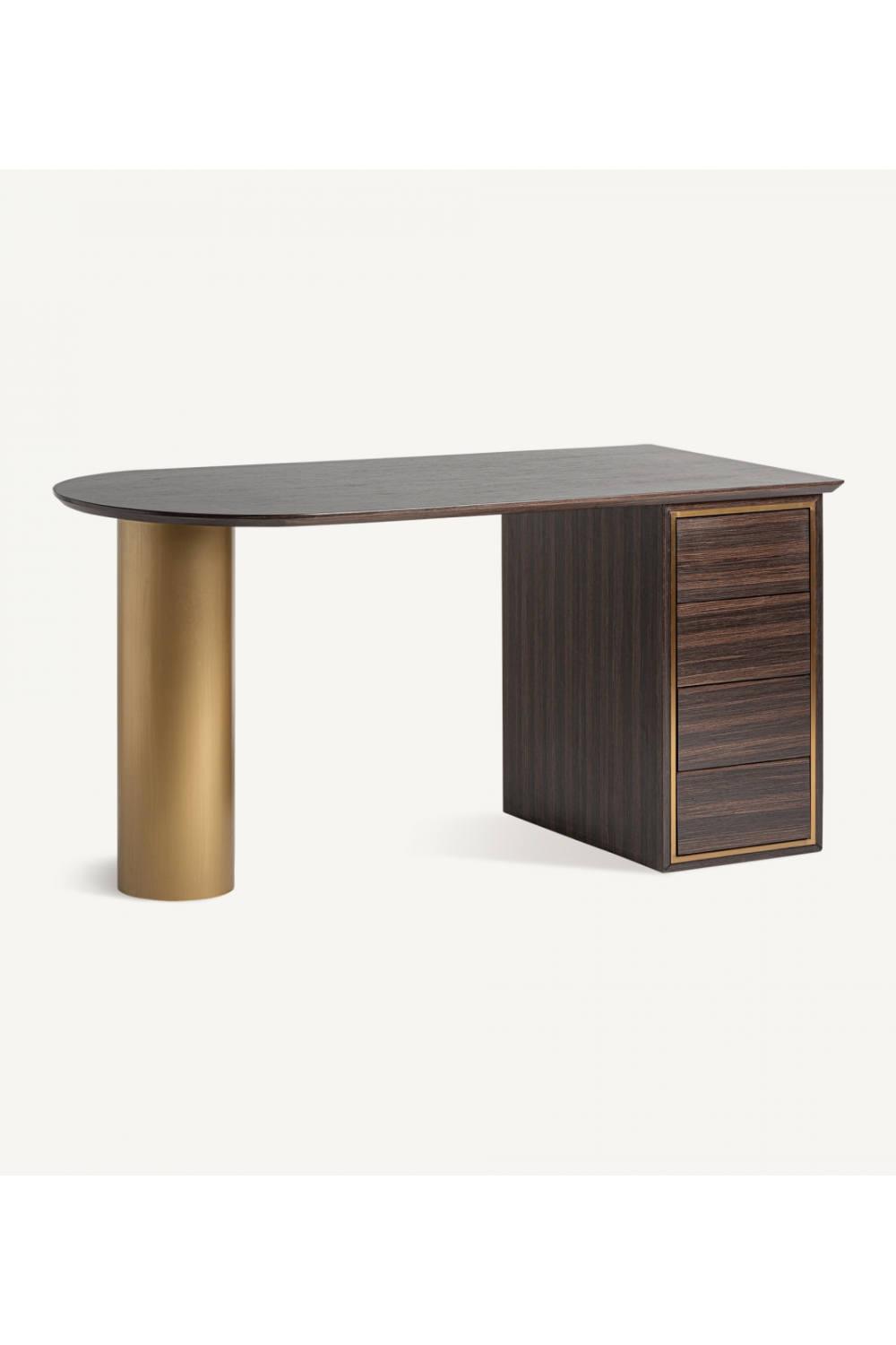 Gold Accent Pine Desk | Vical Home Cheb | Oroa.com