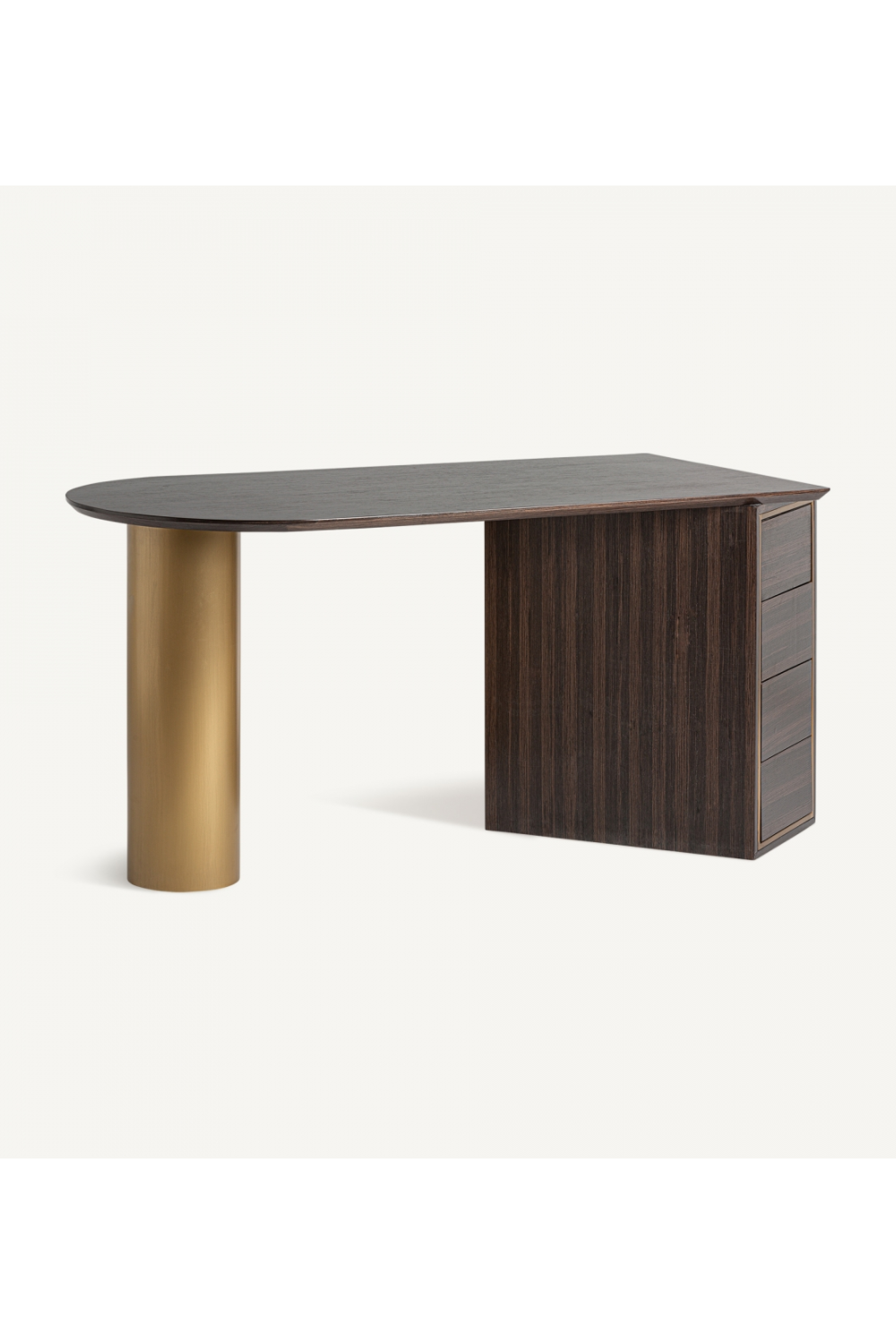 Gold Accent Pine Desk | Vical Home Cheb | Oroa.com