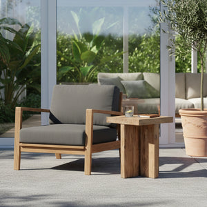 Natural Teak Outdoor Side Table | Vical Home Pure