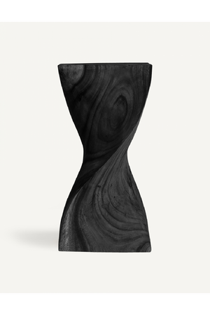 Black Wooden Twisted Side Table | Vical Home Yendi | Oroa.com