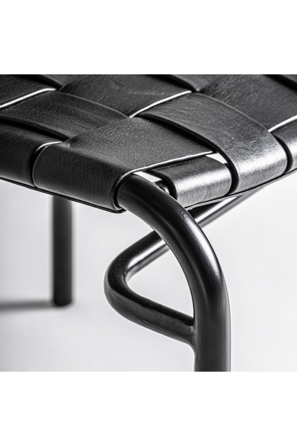 Woven Black Leather Accent Chair | Vical Home Franey | Oroatrade.com