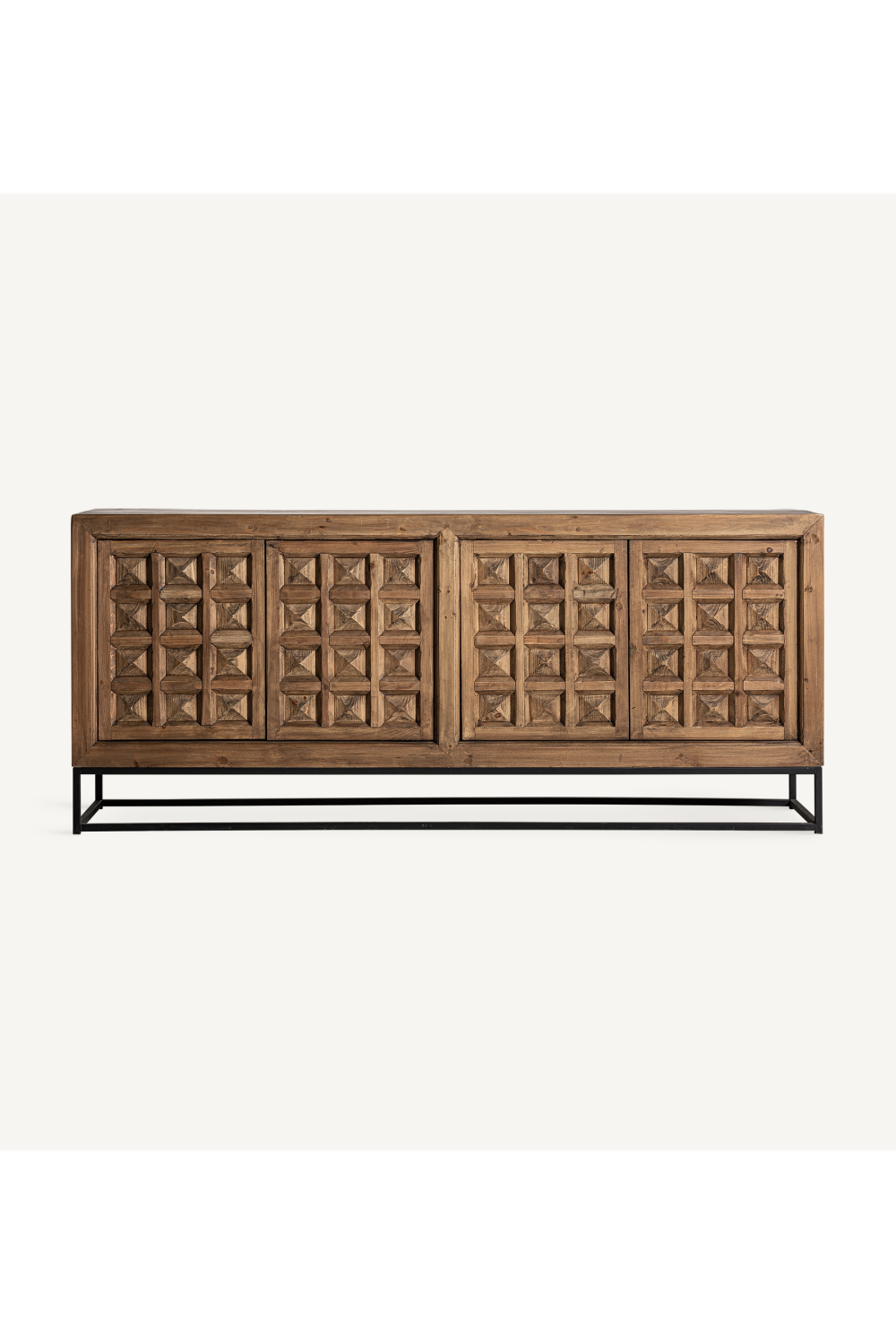 Carved Pine 4-Door Sideboard | Vical Home Freiberg | Oroa.com