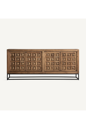 Carved Pine 4-Door Sideboard | Vical Home Freiberg | Oroa.com