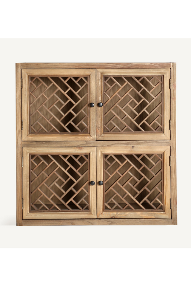 Latticed Elm Modular Display Cabinet | Vical Home Melnik | Oroa.com
