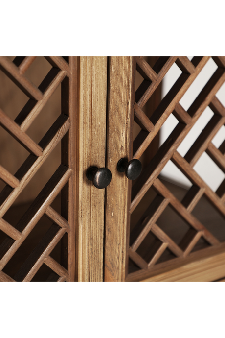 Latticed Elm Modular Display Cabinet | Vical Home Melnik | Oroa.com