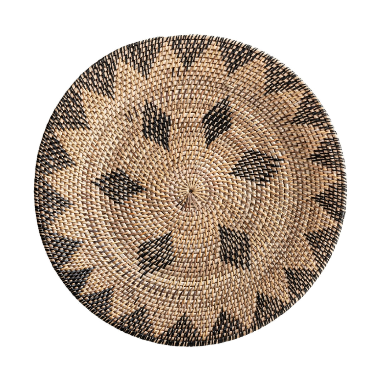   Modern furniture - Brown Rattan Boho Decorative Plate - www.oroa.com | Oroa.com