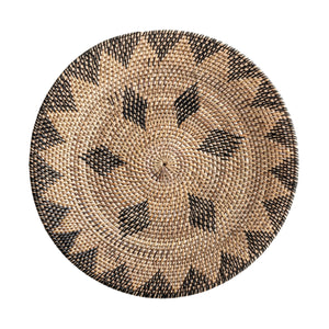  Modern furniture - Brown Rattan Boho Decorative Plate - www.oroa.com | Oroa.com