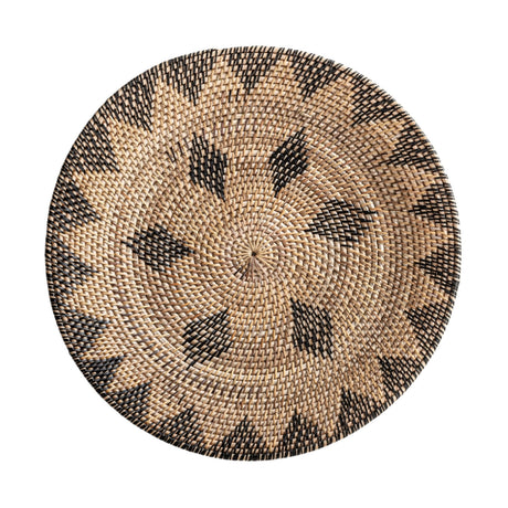   Modern furniture - Brown Rattan Boho Decorative Plate - www.oroa.com | Oroa.com