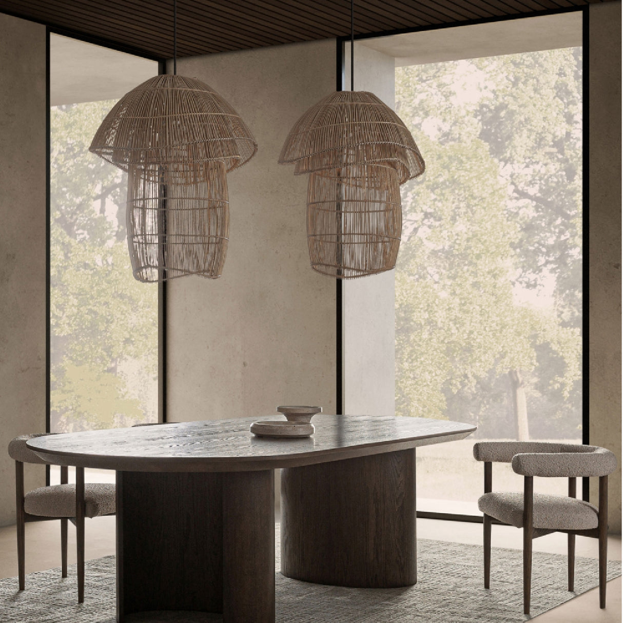   Rattan Tiered Pendant Light | Oroa.com
