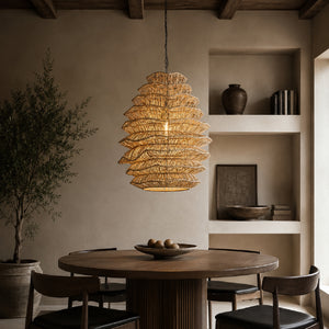   Modern European furniture - Boho Rattan Layered Pendant Light - www.oroa.com | Oroa.com