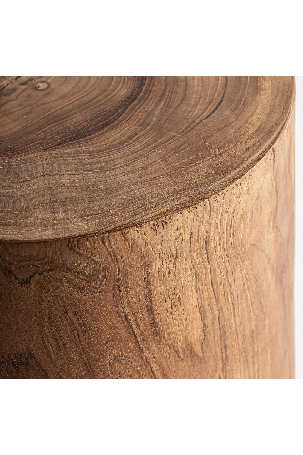 Suar Wood Cylindrical Side Table | Vical Home Terlano | Oroa.com