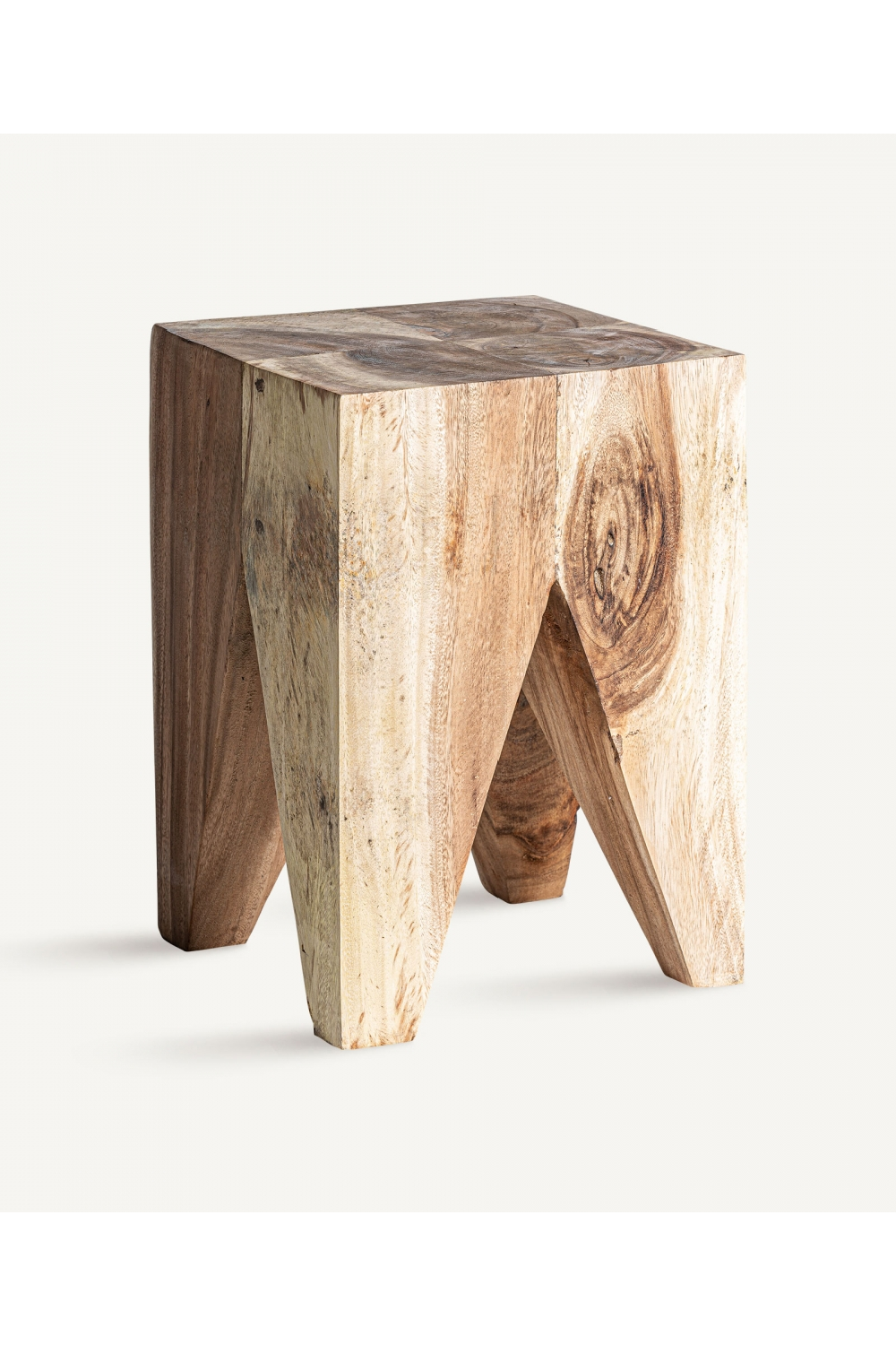 Geometrical Suar Wood Side Table | Vical Home Rimini | Oroa.com