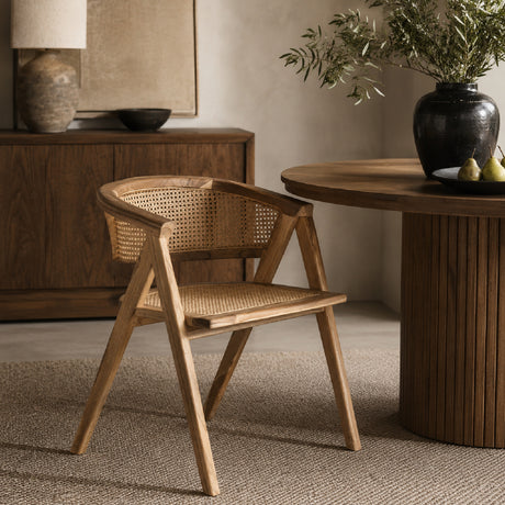   Modern European furniture - Teak Curved-Back Dining Chair - www.oroa.com | Oroa.com