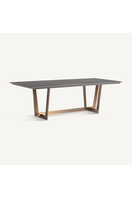 Black Stone Rectangular Dining Table | Vical Home Tremp | Oroa.com