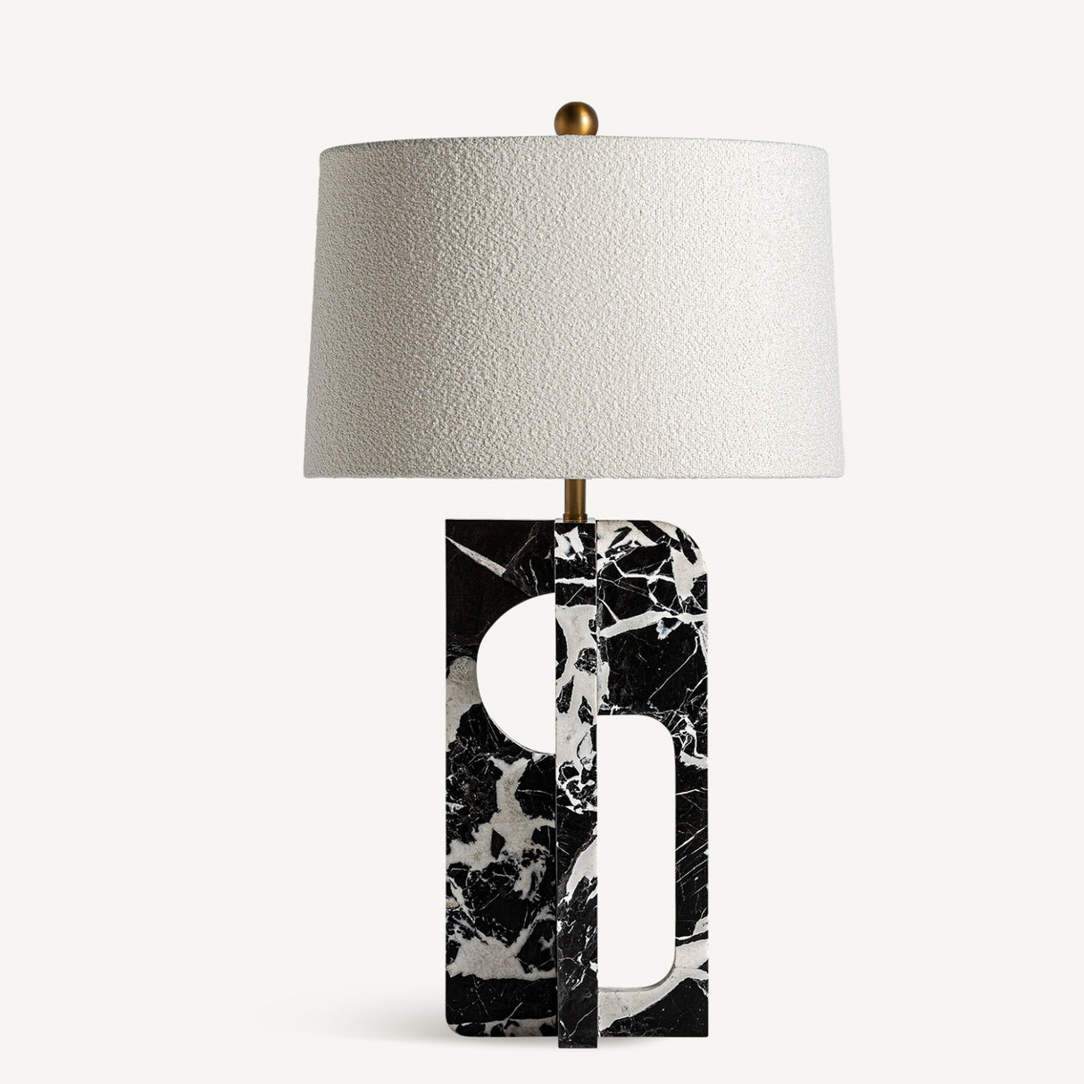   White Cotton Marble Table Lamp | Oroa.com