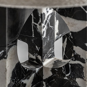   White Cotton Marble Table Lamp | Oroa.com