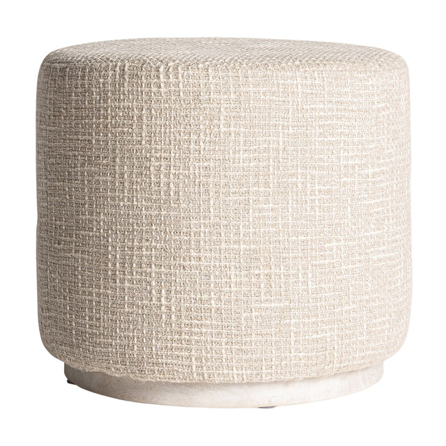Modern European furniture - Beige Cotton Ottoman - www.oroa.com
