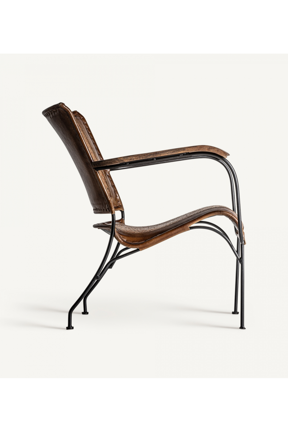 Leather and Rattan Armchair | Vical Home Krokom | Oroatrade.com