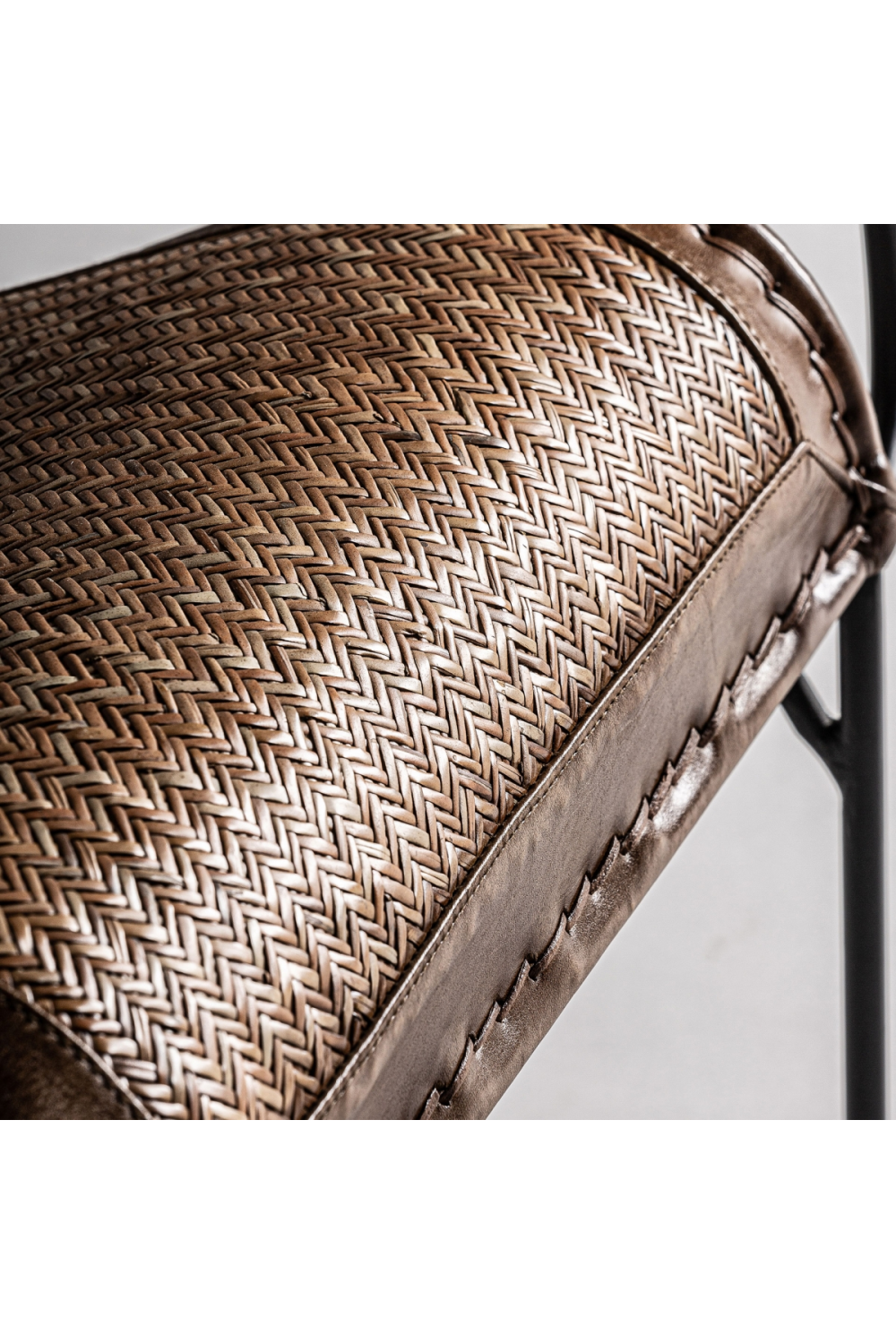 Leather and Rattan Armchair | Vical Home Krokom | Oroatrade.com