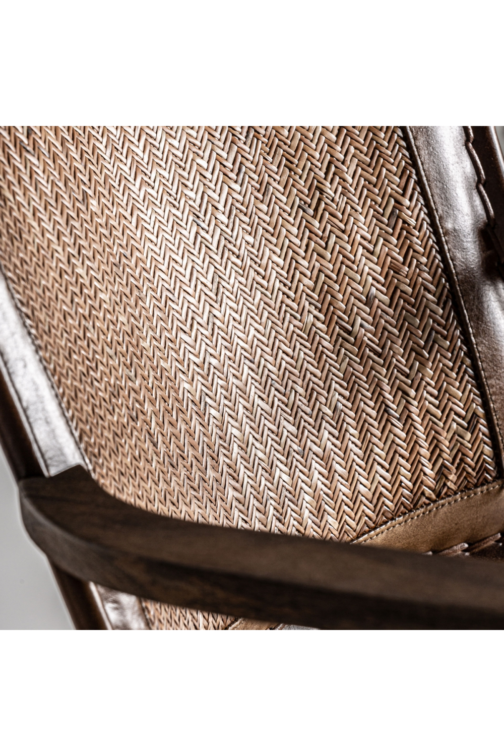 Leather and Rattan Armchair | Vical Home Krokom | Oroatrade.com