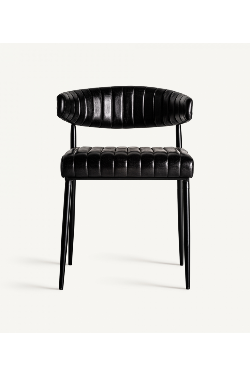 Black Leather Accent Chair | Vical Home Jarpen | Oroatrade.com