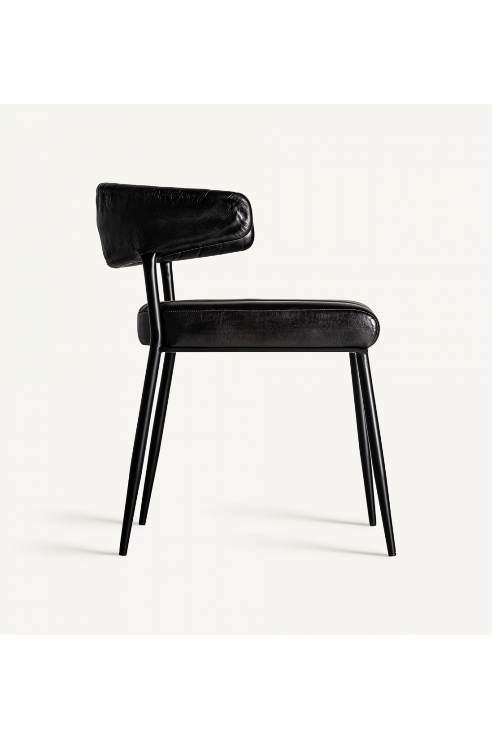Black Leather Dining Chair (2) | Vical Home Jarpen | Oroa.com