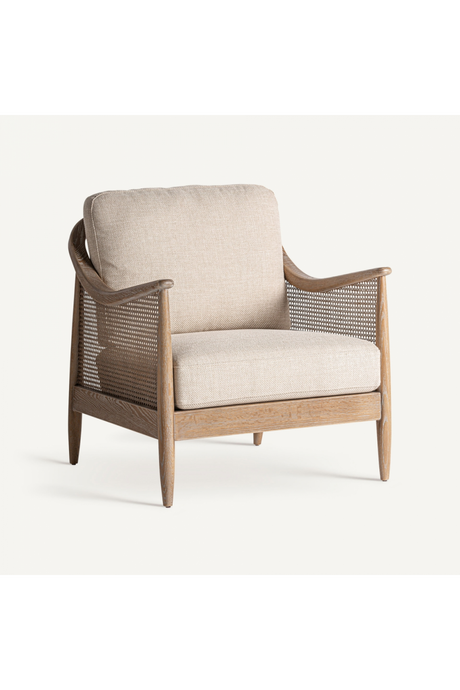 Canework Padded Lounge Armchair | Vical Home Bolzano | Oroa.com
