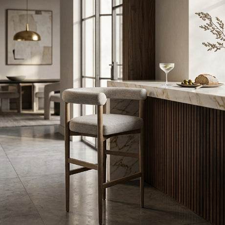   Modern European furniture - Curved Ash Wood Counter Stool - www.oroa.com | Oroa.com