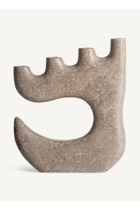 Beige Marble Candle Holder | Vical Home Gael | Oroa.com