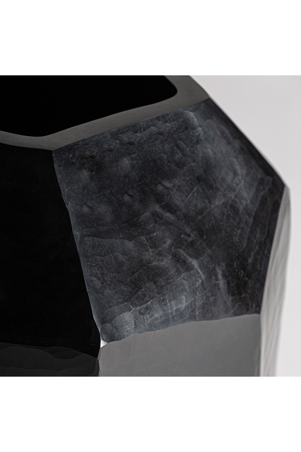 Black Ceramic Faceted Vase | Vical Home Galeo | Oroa.com