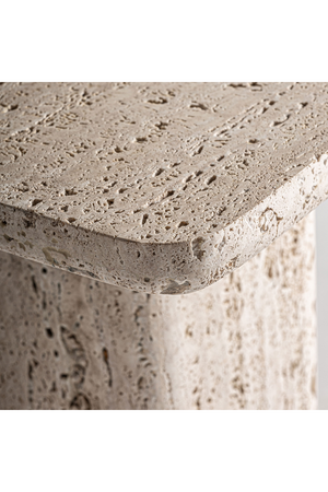  White Travertine Side Table | Oroa.com