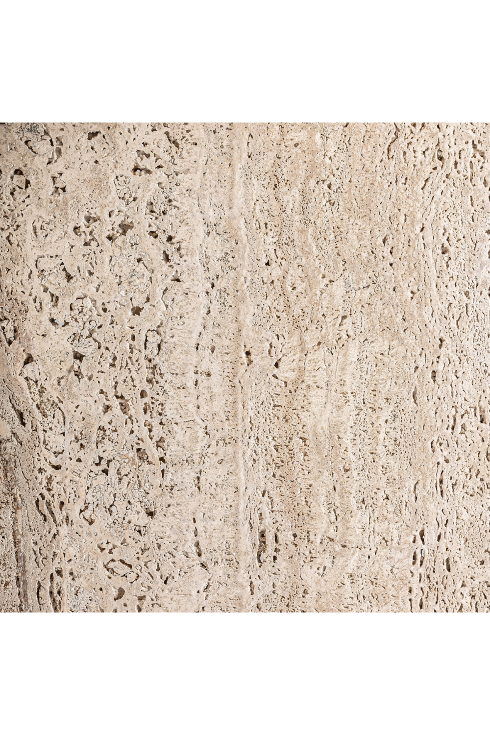   Beige Travertine Side Table | Oroa.com