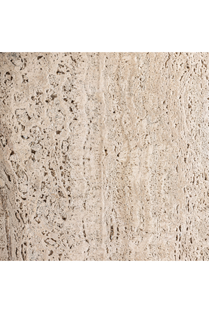   Beige Travertine Side Table | Oroa.com