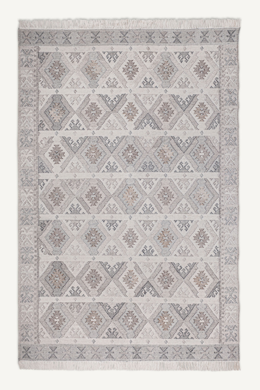 Gray Fringed Pattern Rug 11' x 8' | Vical Home Cashae | Oroatrade.com