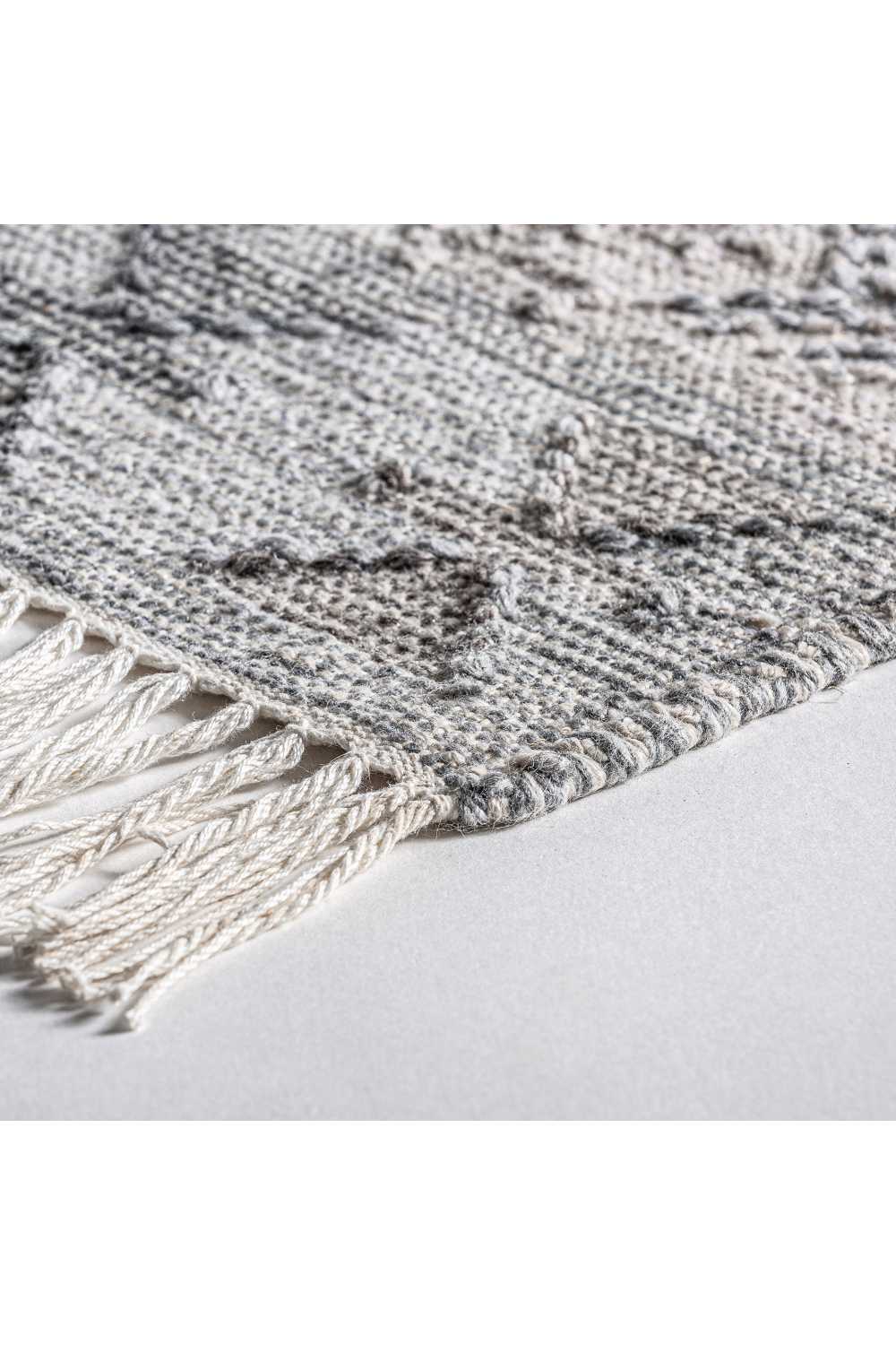 Gray Fringed Pattern Rug 11' x 8' | Vical Home Cashae | Oroa.com