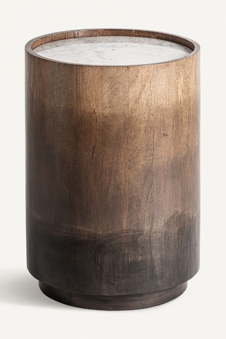 Mango Wood Cylindrical Side Table | Vical Home Arneke | Oroa.com