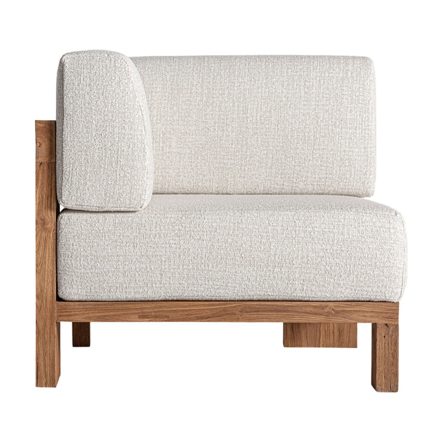 Modern furniture - Teak Framed Gray Sofa - www.oroa.com