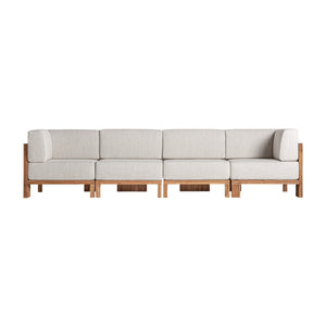   Modern furniture - Teak Framed Gray Sofa - www.oroa.com | Oroa.com