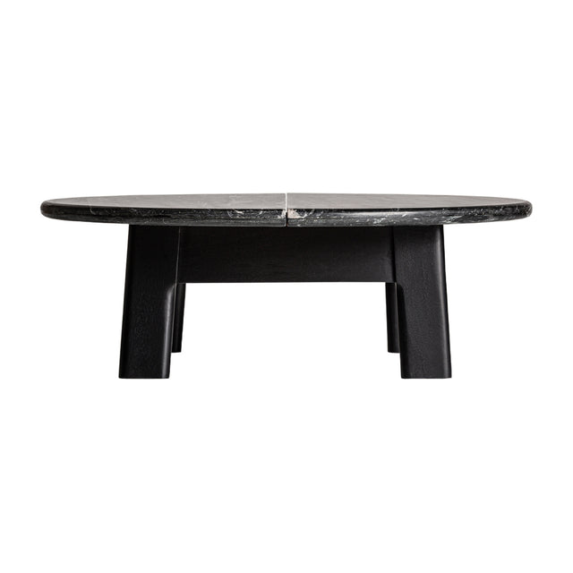 Modern European furniture - Black Oak Round Coffee Table - www.oroa.com