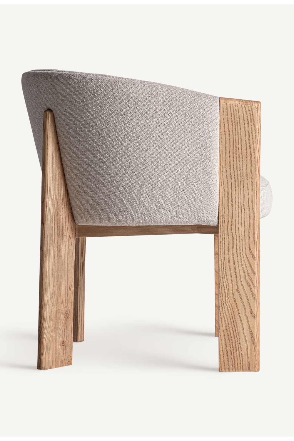 Beige Oak Curve Dining Chair | Vical Home Nara | Oroa.com